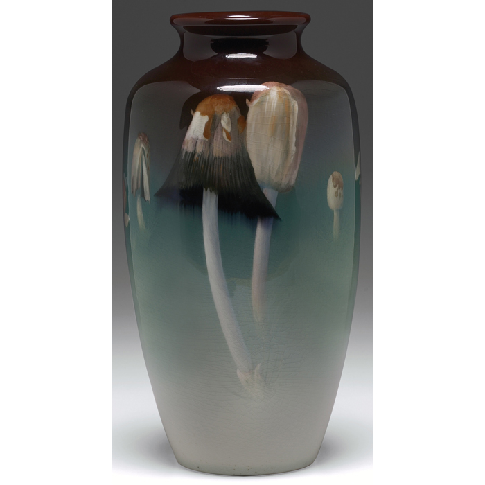 Appraisal: Fine and exquisite Rookwood vase a beautifully decorated Iris glaze