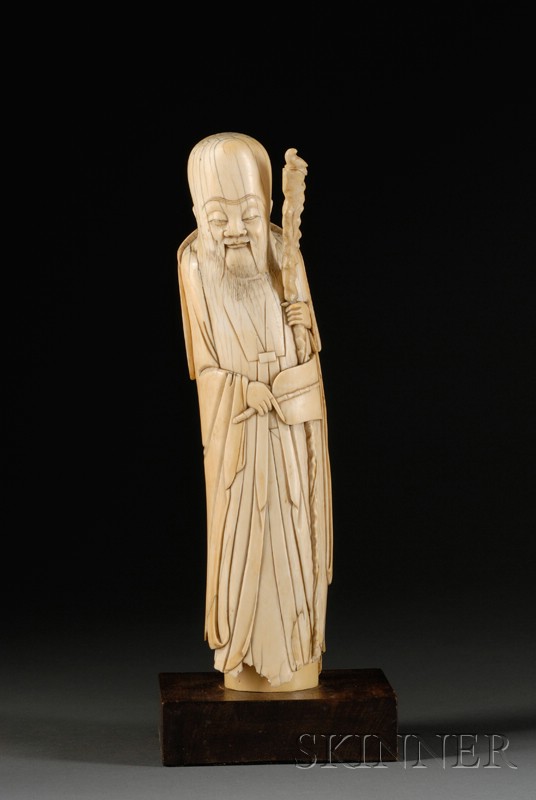 Appraisal: Ivory Carving China Ming period - standing figure of Shou