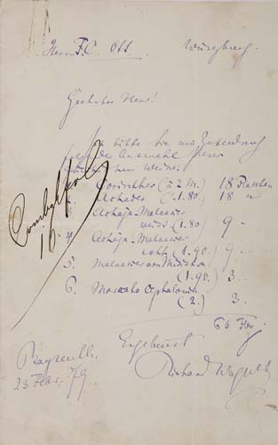 Appraisal: WAGNER RICHARD Autograph Letter Signed to Fr Carl Ott a