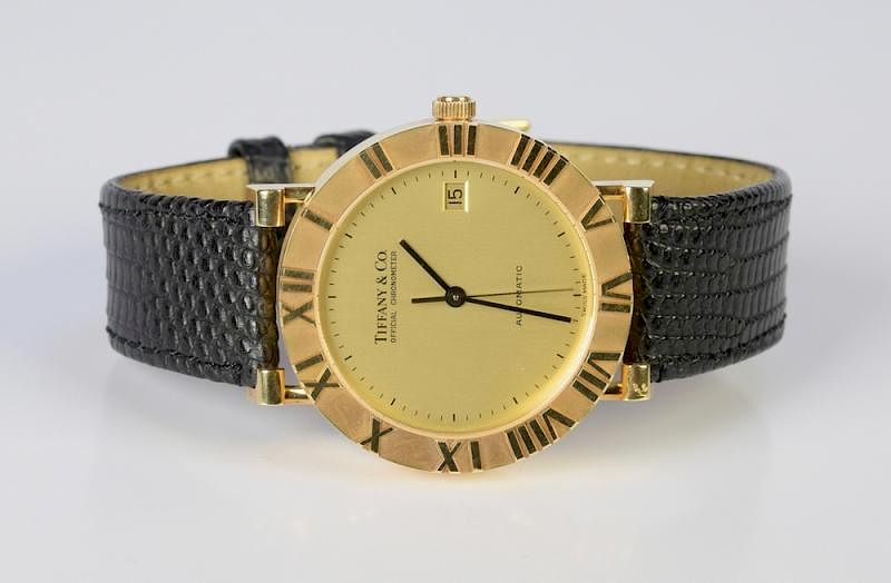 Appraisal: Gents K Tiffany Atlas Watch Tiffany Co Gents K yellow