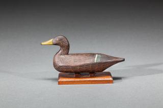 Appraisal: Miniature Black Duck Robert Bob McGaw - Havre de Grace