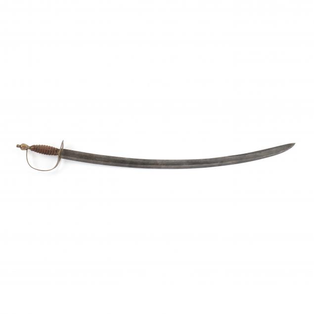 Appraisal: LIKELY BRITISH NAVAL OFFICER'S SWORD CIRCA in curved blade turned