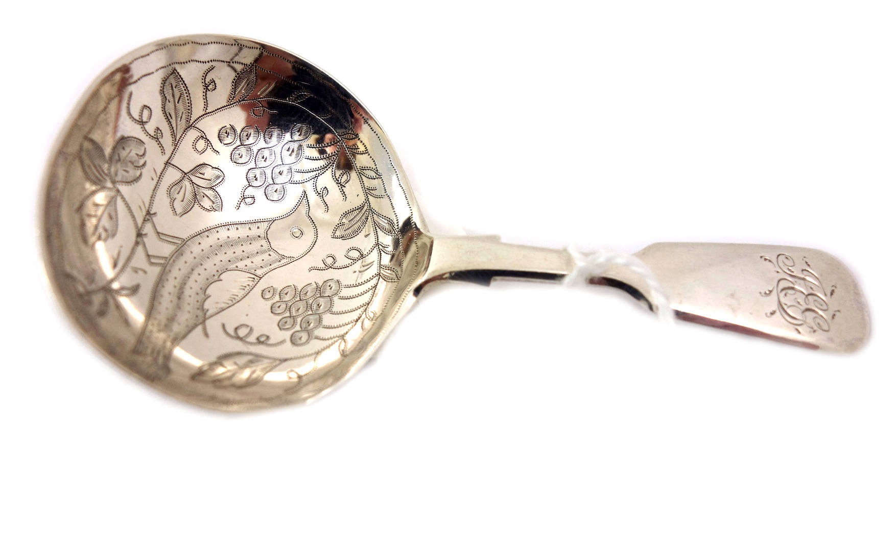 Appraisal: A William IV fiddle pattern silver caddy spoon James Henry