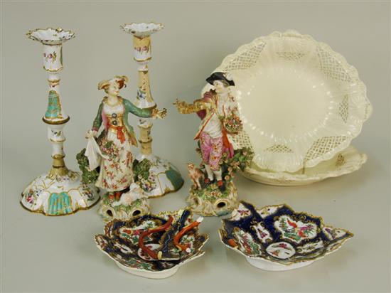 Appraisal: COLLECTION OF ENGLISH CERAMICS including a pair of porcelain figures