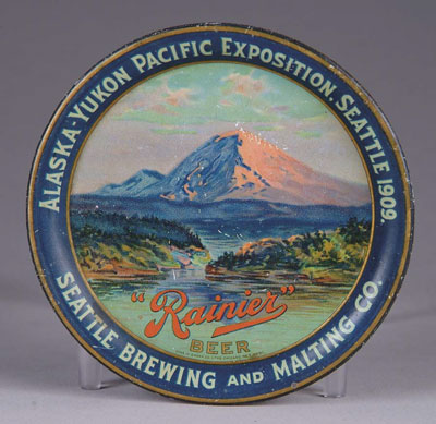 Appraisal: SEATTLE BREWING MALTING CO TIP TRAY Mount Ranier illustration for