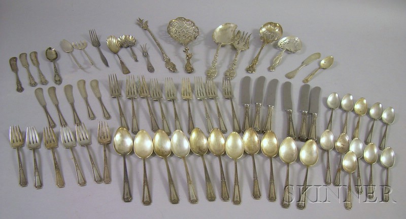 Appraisal: Partial Towle Sterling Flatware Set with Recast and Other Silver