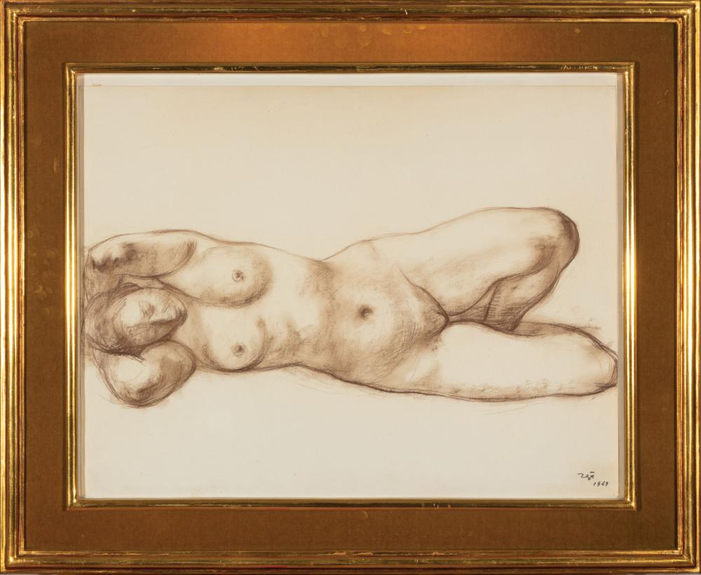 Appraisal: Francisco Zuniga Mexican - Nude lithograph pencil-signed and dated lower