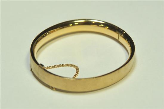 Appraisal: LADIES BANGLE BRACELET K yellow gold with satin finish and