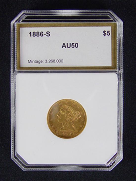 Appraisal: -S Liberty Gold Coin PCI certified and graded AU