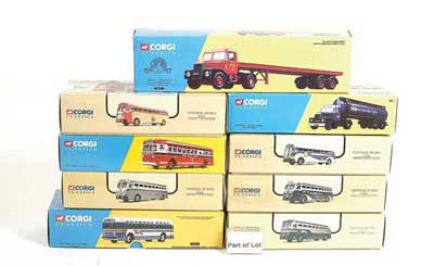 Appraisal: Corgi Classics Commercials and American Buses American Buses include yellow