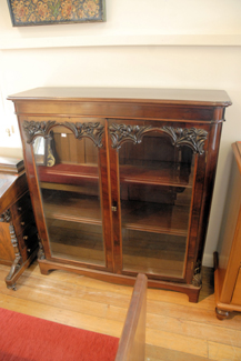 Appraisal: VICTORIAN MAHOGANY GLAZED TWO DOOR BOOKCASE