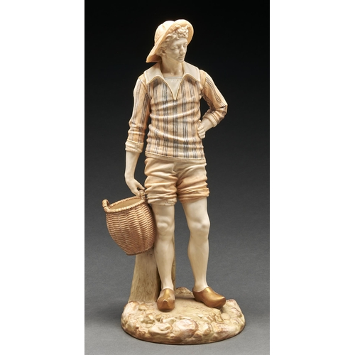 Appraisal: A Royal Worcester figure of a French fisherboy designed by