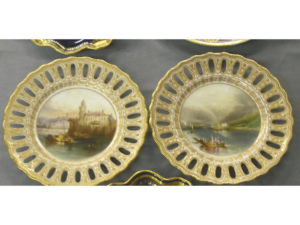 Appraisal: Pair of th century Copeland porcelain cabinet plates finely painted