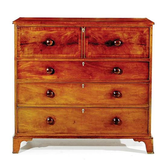 Appraisal: George III style mahogany butler's desk circa rectangular top over