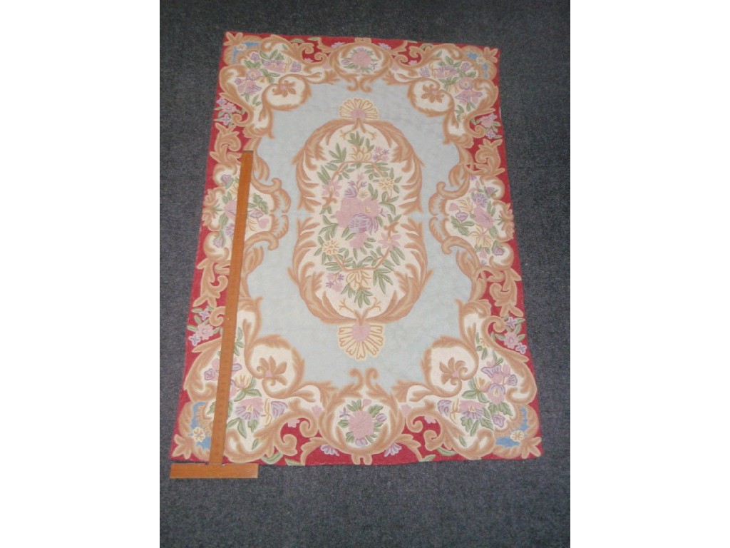 Appraisal: An Indian wool rug in Tiffany design ft x ft