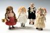 Appraisal: DOLLS - Lot of four bisque head dolls - glass