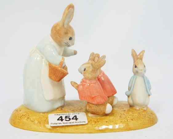 Appraisal: Beswick Beatrix Potter Tableau Figure Mrs Rabbit and Four Bunnies