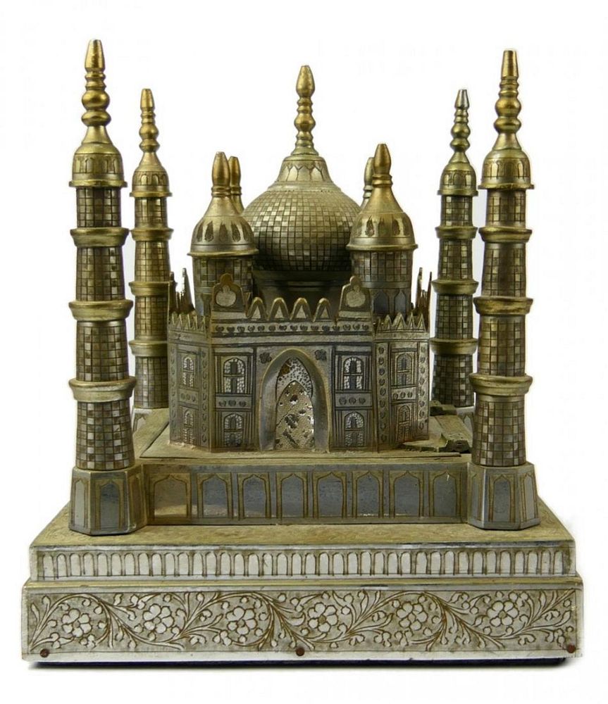 Appraisal: FRED ZIMBALIST FIGURAL TAJ MAHAL SWISS MUSIC BOX Fantastic Fred