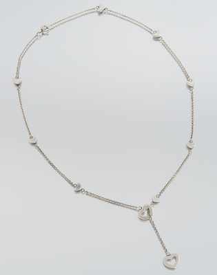 Appraisal: A Tiffany Co Sterling Silver Heart Lariat Chain Sterling silver