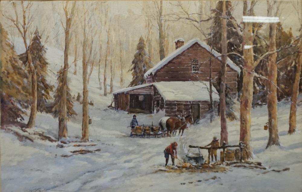 Appraisal: JOSEPH CONOVER J C CLAGHORN AMERICAN - WINTER LANDSCAPE A