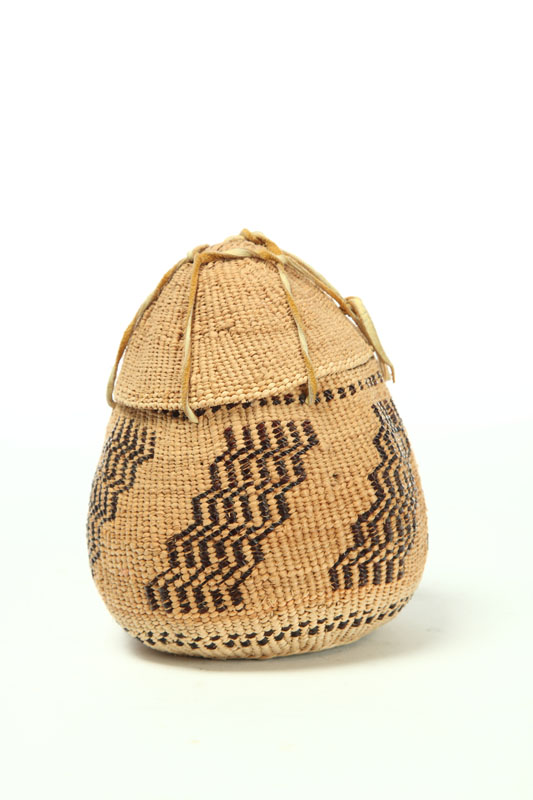 Appraisal: TOBACCO BASKET Made by Rebecca James Northern California ca hazel