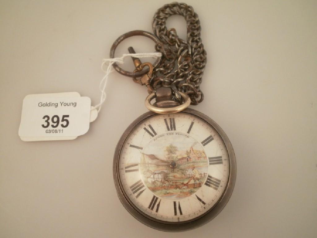 Appraisal: A silver pair verge pocket watch signed Pearce Grantham with