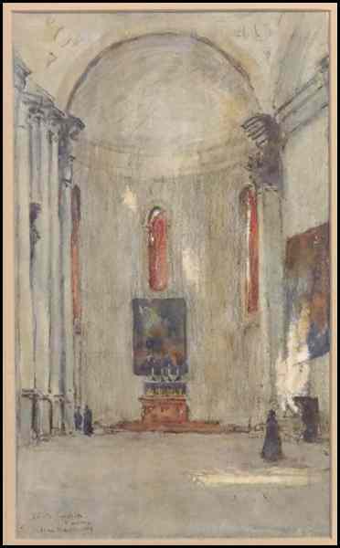 Appraisal: MARIN HARDIE BRITISH - INTERIOR OF SANTA GIUSTINA IN PADOVA