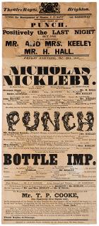 Appraisal: Punch and Judy Theatre Royal Brighton Nicholas Nickelby Punch Bottle