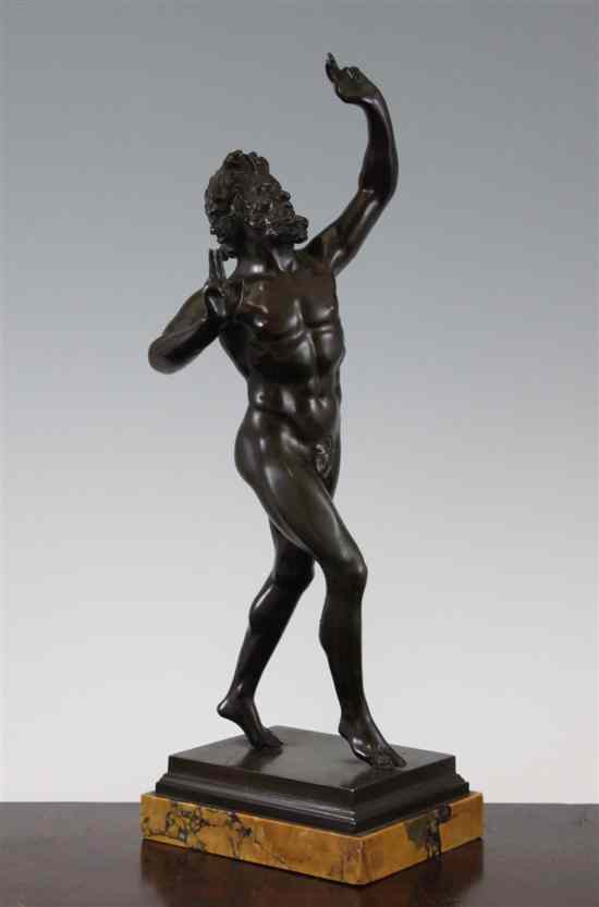 Appraisal: An early th century bronze model of the dancing faun