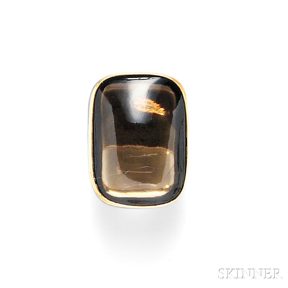 Appraisal: kt Gold and Smoky Quartz Ring Adelline set with a