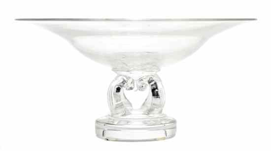 Appraisal: A Steuben Glass Compote of circular tapering form raised on