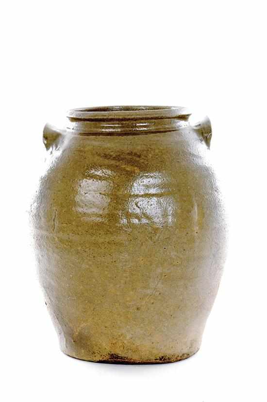 Appraisal: Southern stoneware storage jar attributed to Dave Edgefield South Carolina