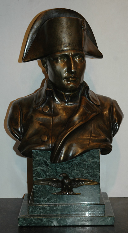 Appraisal: Patinated-Metal Bust of Napoleon Estimate -