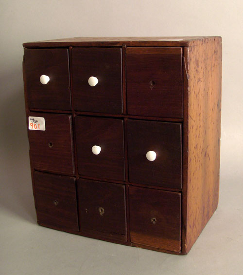 Appraisal: Pine spice box th c h w