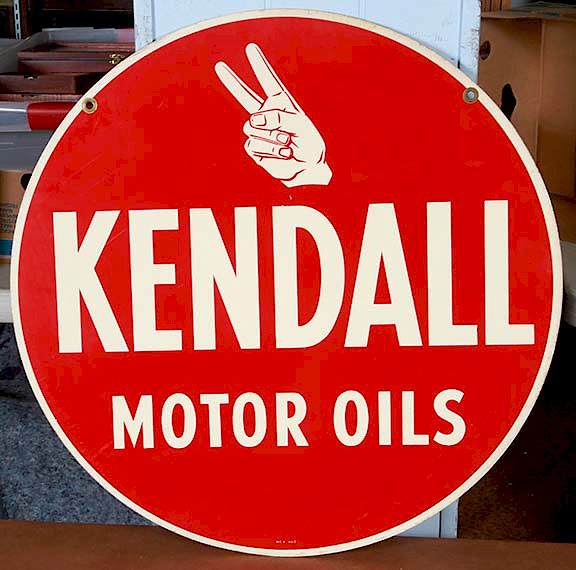 Appraisal: Kendall Motor Oil Sign A Mid-Century near mint two-sided new