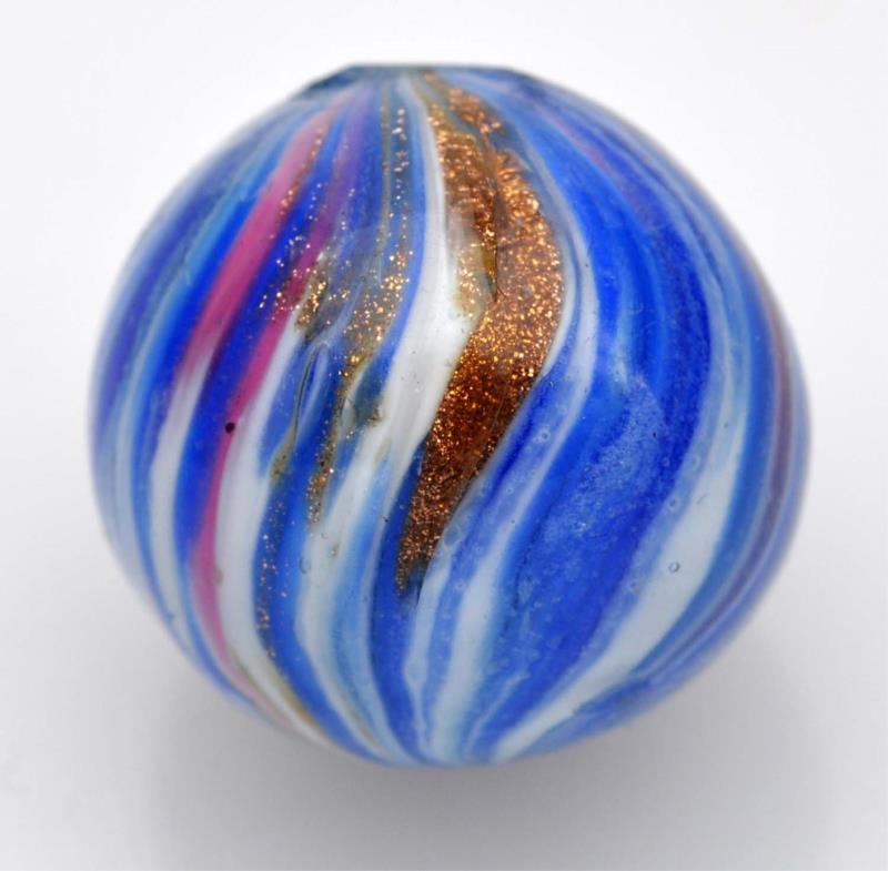 Appraisal: Onionskin Lutz With Mica Marble Rare to find Lutz and