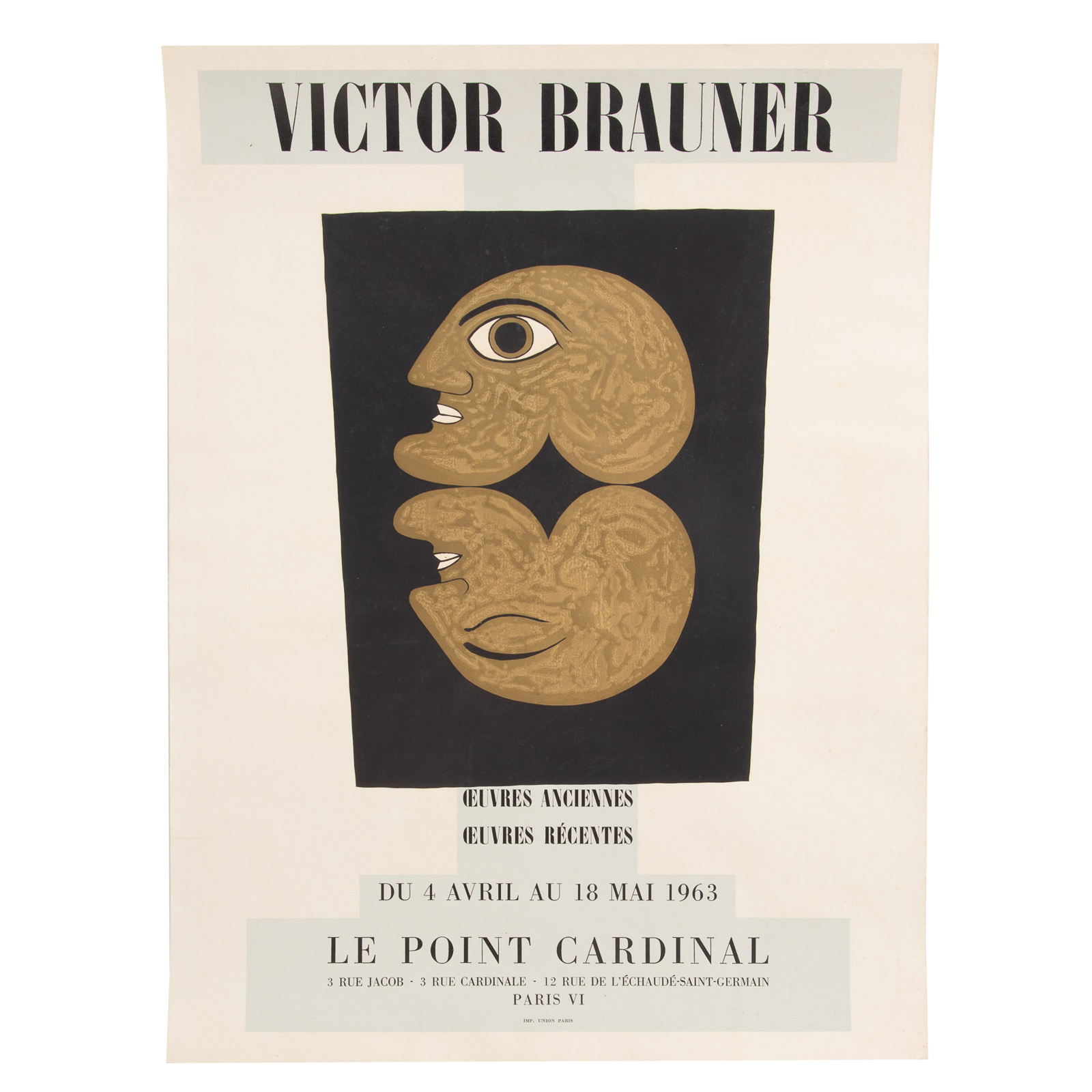 Appraisal: VICTOR BRAUNER LE POINT CARDINAL LITHOGRAPH Romanian - Lithograph from