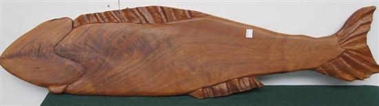 Appraisal: MAHOGANY FISH PLAQUE