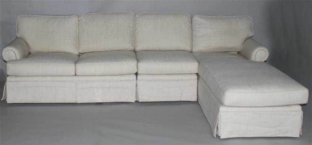 Appraisal: CONTEMPORARY HENREDON THREE PART SECTIONAL SOFA WITH RIGHT HAND CHAISE