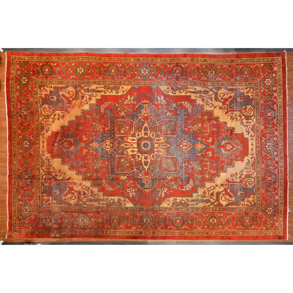 Appraisal: Antique Agra Carpet Persia x First quarter- th century hand-knotted