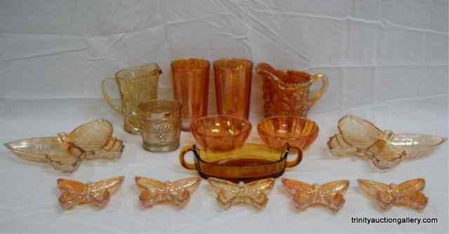 Appraisal: Group of Marigold Carnival Glass CollectiblesThis is for a group