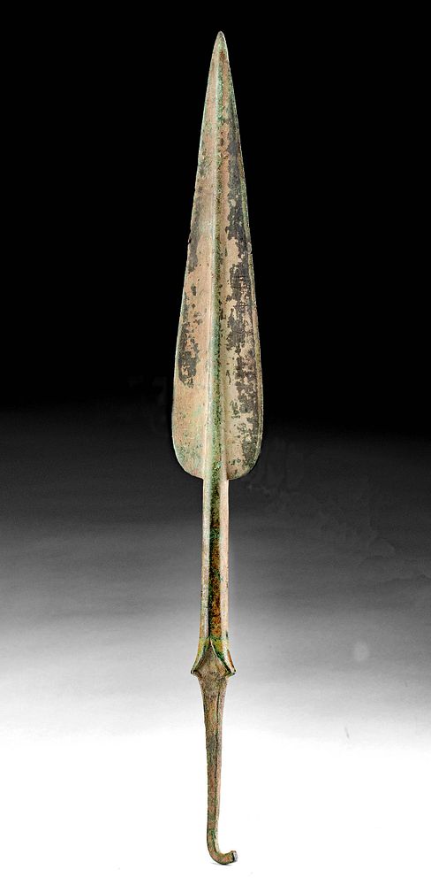 Appraisal: Luristan Marlik Bronze Spear Tip Long Tang Ancient Near East