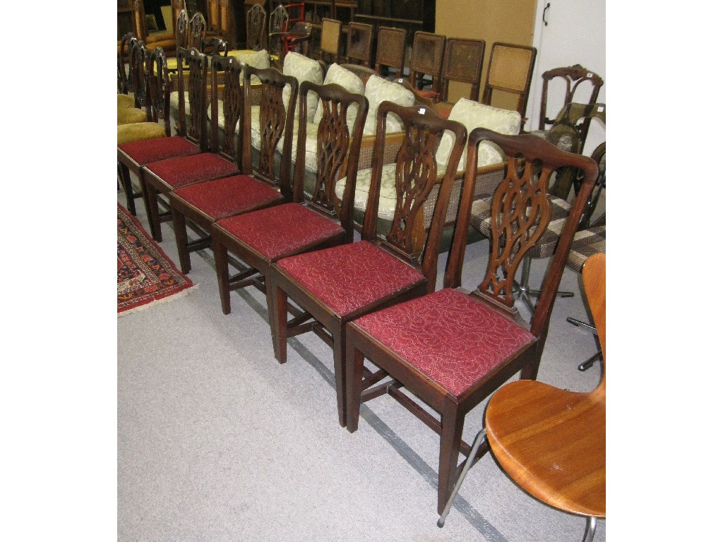 Appraisal: Set of six early th Century mahogany Georgian style dining