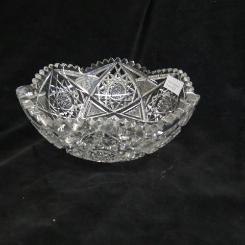 Appraisal: Cut Glass Bowl hobstar diamond point design brilliant period