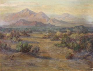 Appraisal: John Conner American - Western Landscape Signed lower right Size