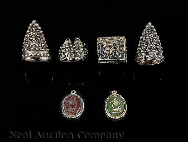 Appraisal: A Group of Middle Eastern kt Gold Jewelry comprising a