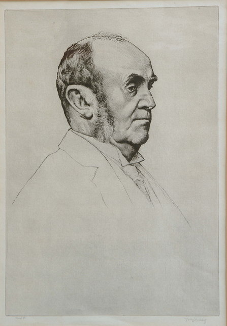 Appraisal: WILLIAM STRANG - - Dry point portrait of J E