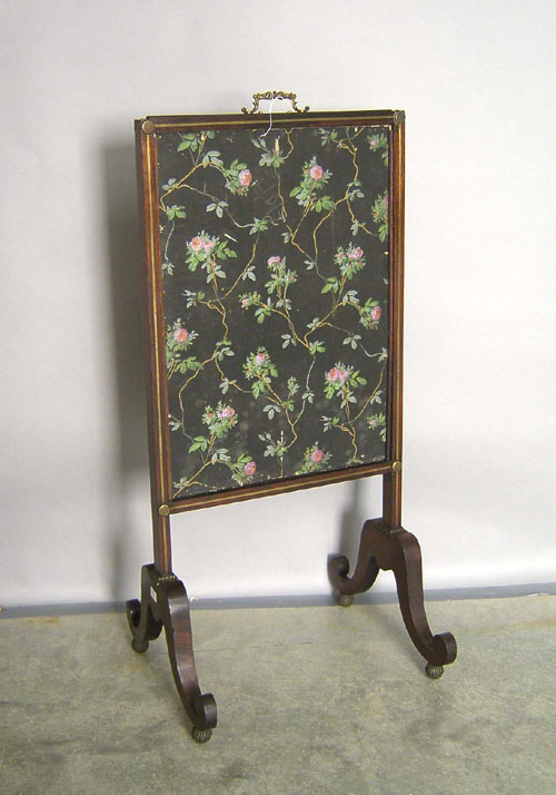 Appraisal: English rosewood firescreen th c h w