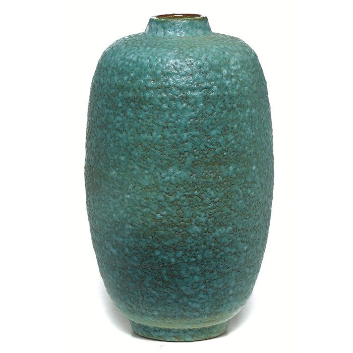 Appraisal: Royal Haeger vase shouldered form covered in a thick turquoise