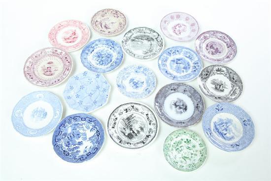 Appraisal: SEVENTEEN CUP PLATES England st half- th century Single Blue